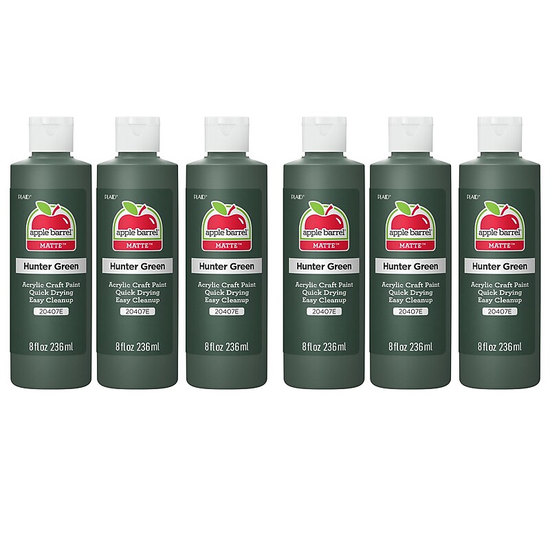 Apple Barrel Acrylic Paint Matte, 8oz., Hunter Green, 6/Pack (APP20407E-6) image 1
