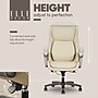 Elle Decor Rivendell AIR Lumbar Ergonomic Vegan Leather Swivel Executive Chair, Cream (60124-CRM)~#|#~C2777B9F-BE82-4343-A865622C2FDC479D_sc7