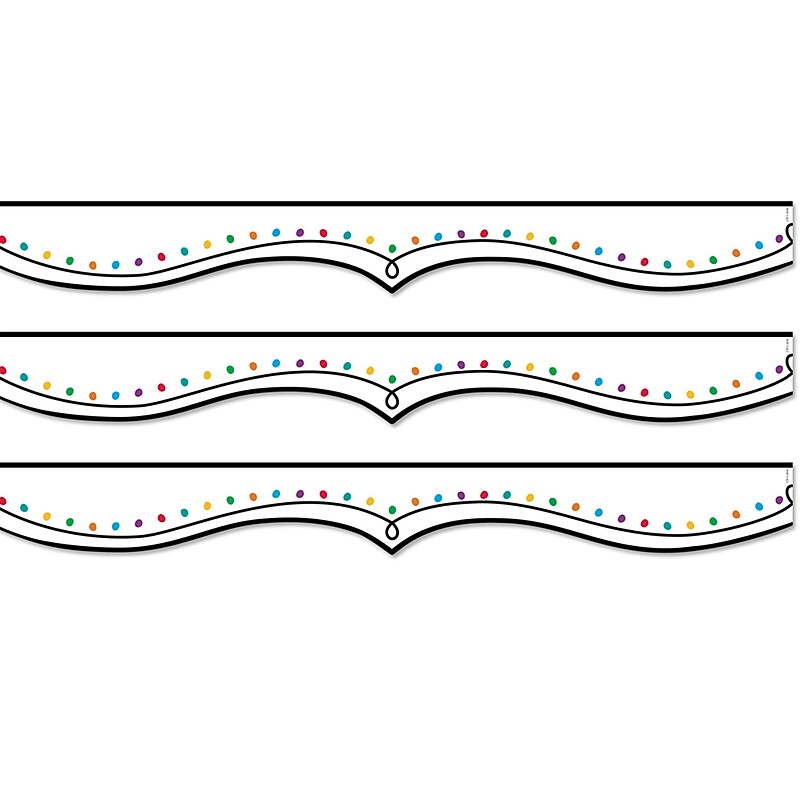 Creative Teaching Press EZ Border, 2.75" x 3" x 2', Color Dotted Swirl, 24/Pack, 3 Packs/Bundle (CTP10484-3) image 1