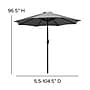 Flash Furniture Lark Outdoor Patio Table Set, Gray Umbrella, 7 Piece Set (XU8104UB19BGY)~#|#~C2840418-1D06-445C-AE724A9A7B19DEF6_sc7