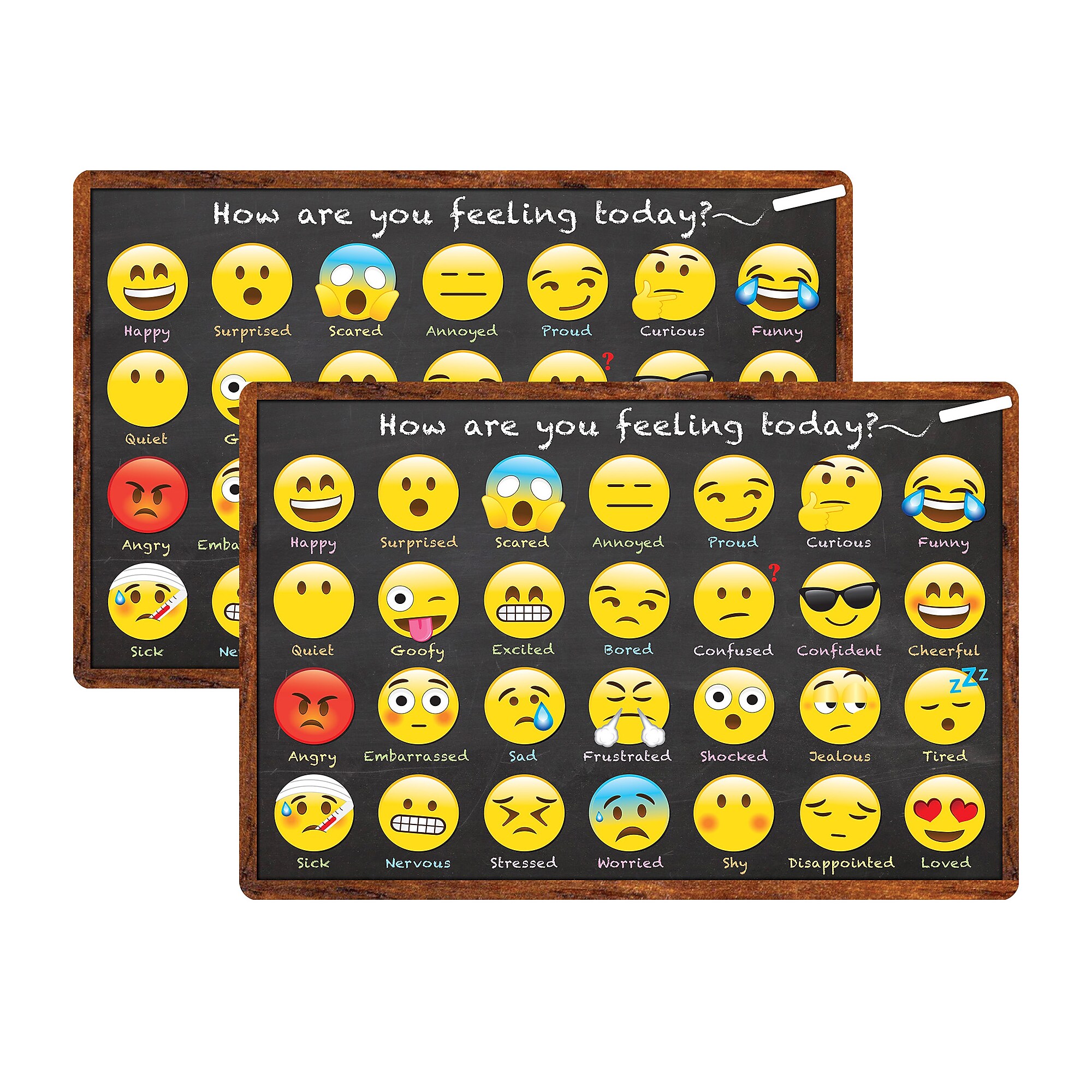 Ashley Smart Poly Commercial Floor Mat, 15.5″ x 23.5″, Emotion Icon Feelings, 2/Bundle (ASH91507-2) Sansujyuku sansujyuku.com