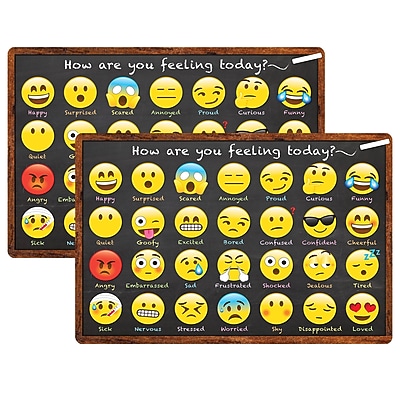 Ashley Smart Poly Commercial Floor Mat, 15.5″ x 23.5″, Emotion Icon Feelings, 2/Bundle (ASH91507-2) Sansujyuku sansujyuku.com