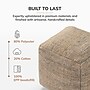 Anji Mountain Sierra Cocoa Fabric Square Pouf Ottoman (AMBPF178-1616)~#|#~C28B396D-C7B7-475A-832E2BF9D52CD909_sc7