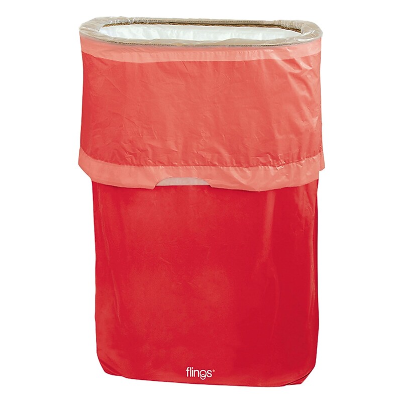 Party City Plastic Indoor/Outdoor Trash Can, 13 Gallon, Red (AM130109-40) image 1