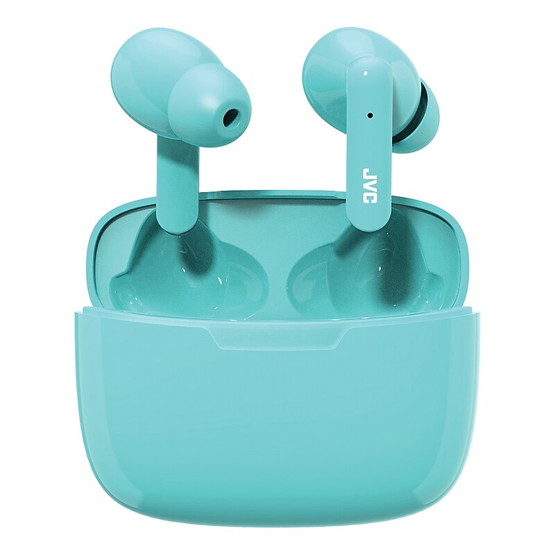 JVC Ultra-Compact True Wireless Earbuds with Charging Case, Bluetooth, Green (HAD5TG) image 1