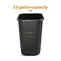 Coastwide Professional™ Indoor Trash Can Without Lid, Black Soft Molded Plastic, 3.5 Gallon (CW56428)~#|#~C28EF9FC-6803-4F9E-A81CA55C6116FF85_sc7