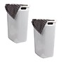 Mind Reader 15.85-Gallon Laundry Hamper with Lid, Plastic, White, 2/Set (60HAMP2PK-WHT)~#|#~C293CCFC-6723-4437-B918BA143D5BBBC9_sc7