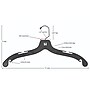 Nahanco 17" Plastic Heavy Weight Dress Hanger, Clear, 100/Pack (500)~#|#~C295A366-8EC7-48C7-A15F77A0343AA6F5_sc7