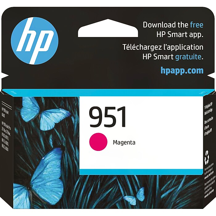 HP 951 Magenta Standard Yield Ink Cartridge, Prints Up to 700