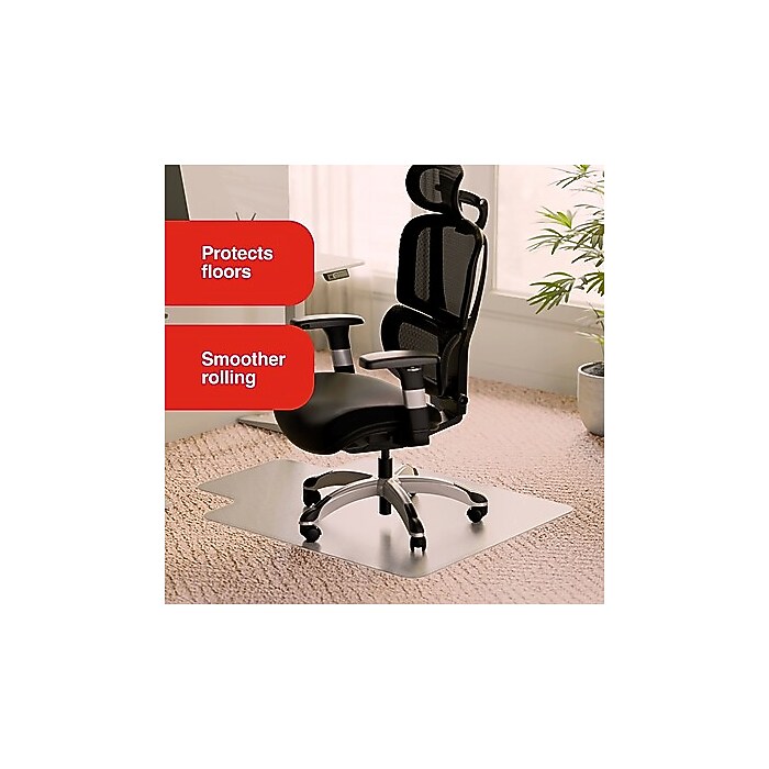 Staples Carpet Chair Mat with Lip, 36