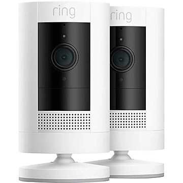 Ring Indoor/Outdoor Stick Up Cam, White (8504155) | Staples
