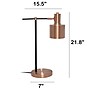 Lalia Home Studio Loft Mid Century Modern Metal 21.80" LED Table Lamp, Rose Gold (LHT-4001-RG)~#|#~C2A18965-CE9D-423B-AC2FC316400A24E0_sc7