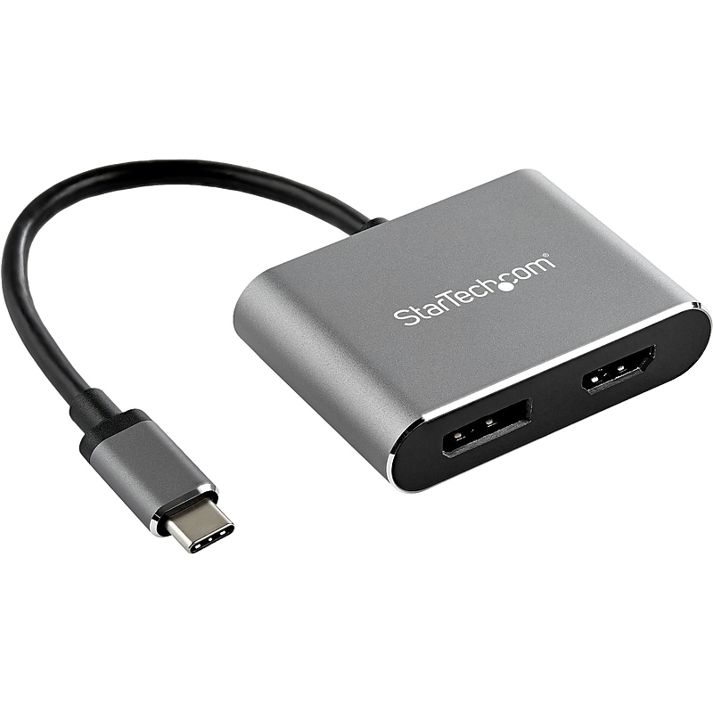 StarTech USB-C to HDMI/DisplayPort Video Adapter, Space Gray (CDP2DPHD) image 1