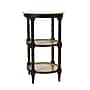 Storied Home 17.8"Dia. Marble Round End Table, 2 Shelves, White/Brown/Natural (EC0836)~#|#~C2A5A1FF-8046-4547-AB6794E3281297DB_sc7