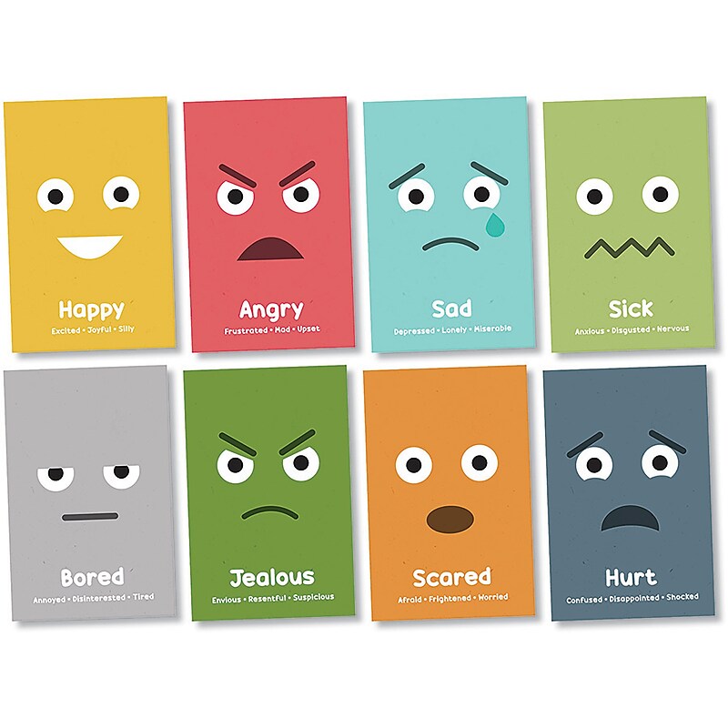 North Star Teacher Resources 11" x 17" SEL: Identifying Emotions Bulletin Board Set, 8/Set (NST3507) image 1