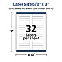 Avery Laser/Inkjet Rectangle Waterproof Multipurpose Labels, 3" x 0.625", White, 3200/Box (94214)~#|#~C2B923D4-AB07-4A41-8B51D4F4639DC8DE_sc7