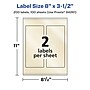 Avery Pearlized Ivory Rectangle Multipurpose Labels, 8" x 3.5", Ivory, 200/Box (94261)~#|#~C2BBD23D-FE83-43E4-9D718BFF3B3936DA_sc7