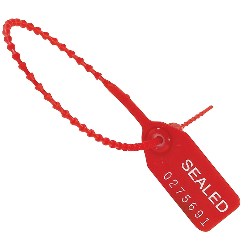 Partners Brand Security Seals, 12.25" x 12.25", Red, 100/Carton (SE1005R) image 1