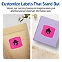 Avery Laser/Inkjet Arched Square Multipurpose Labels, 2" x 2-3/16", Neon Magenta, 960/Box (94124)~#|#~C2BD4C6C-8D1B-4D14-9811ADFC77DCFB45_sc7
