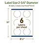 Avery Dissolvable Circle Multipurpose Labels, 2.75" Dia., Off-white, 30/Pack (94512)~#|#~C2C03C8C-E298-4DF8-9812B38A069A5375_sc7