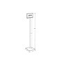Azar Sign Holder, 12" x 50.5", Horizontal, Freestanding, Clear/Silver, Acrylic (300861)~#|#~C2C3B9BB-DD65-4C1B-9BBDD91D40E674AE_sc7