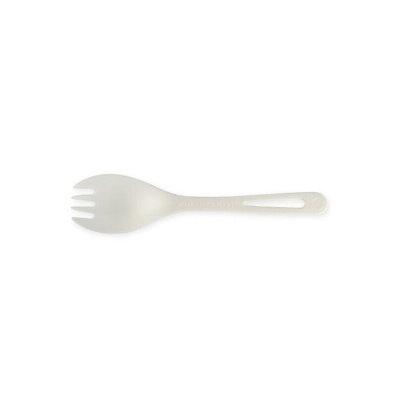 World Centric TPLA Compostable Cutlery, Spork, White, 750/Carton (WORRKPSI) image 1