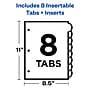 Avery Style Edge Insertable Plastic Dividers, 8 Tabs, Multicolored (11201)~#|#~C2C55C55-9595-4718-A5DD400235CC86C4_sc7