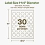 Avery Hemp Round Laser/Inkjet Multipurpose Labels, 1-1/4" Dia, Off-White (1200/Box)~#|#~C2C84BE5-A9DF-452A-865826671E85DF0B_sc7
