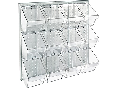 Azar 24" x 24" Pegboard 12 Small Bucket Accessory Organizer Kit