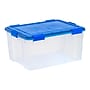 Iris WeatherPro 62.4 Qt. Latch Lid Storage Bin, Clear/Blue (500203)~#|#~C2C96F20-902C-475B-9B36EC5927E4473F_sc7