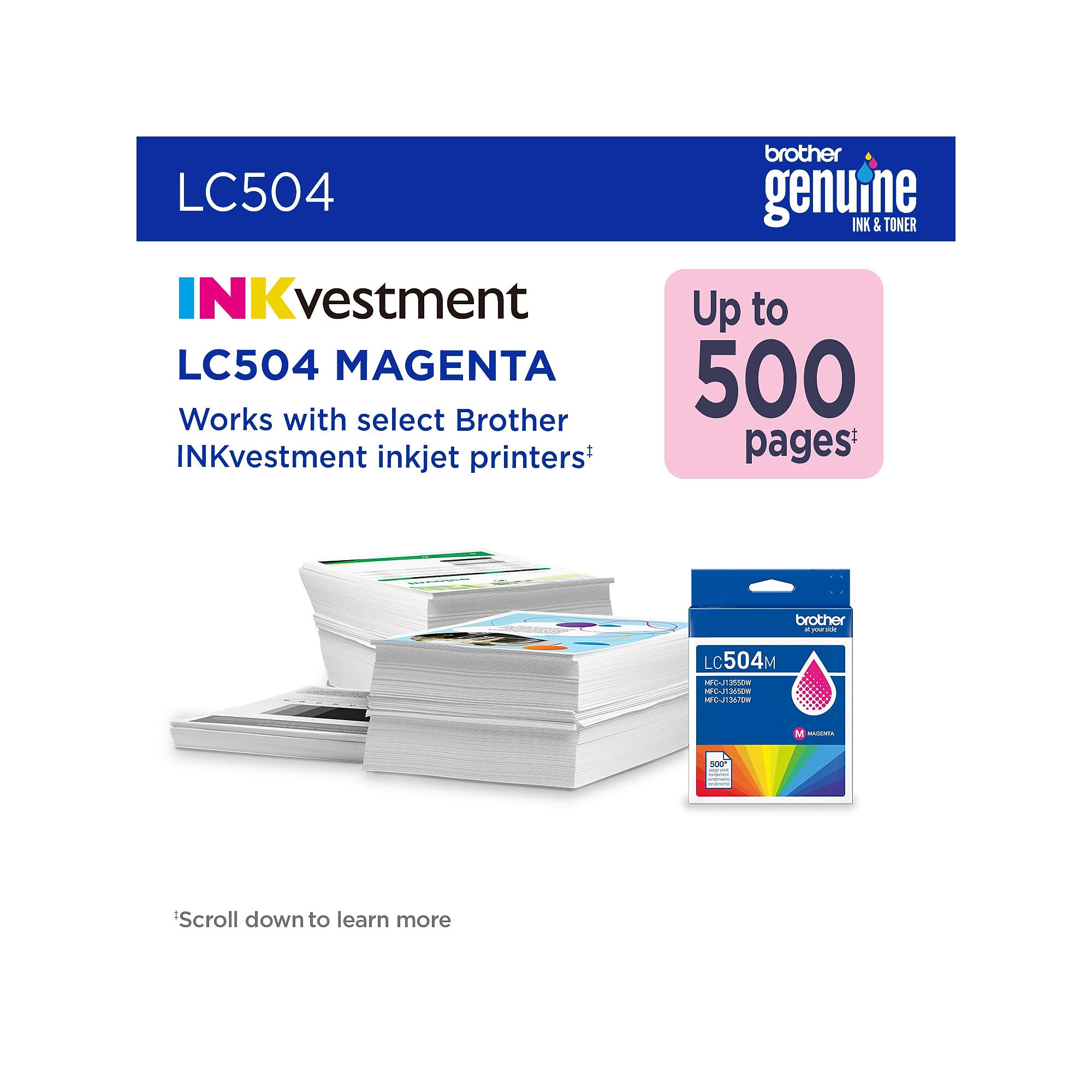 Brother LC504 Magenta Standard Yield Ink Cartridge (LC504MS) Sansujyuku sansujyuku.com