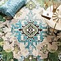 Safavieh Monaco Collection 8' x 11' Rectangle Indoor Area Rug, Machine Made, Forest Green/Light Blue (MNC243F-8)~#|#~C2DC9388-8889-4172-B3E1B48438834C48_sc7