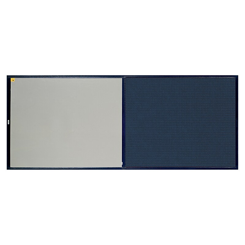 M + A Matting WaterHog CleanShield Stride Commercial Entrance Floor Mat w/Adhesive Insert, 3' x 8', Navy (4116138170) image 1