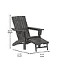 Flash Furniture Halifax Adirondack Chair with Cup Holder and Pull Out Ottoman, Gray (LEHMP1045110GY)~#|#~C2E418CC-0819-41AE-8C066463A990CAA9_sc7