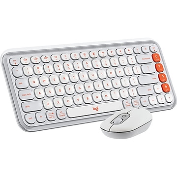Logitech POP Icon Wireless Keyboard and Optical Mouse Combo, Lilac