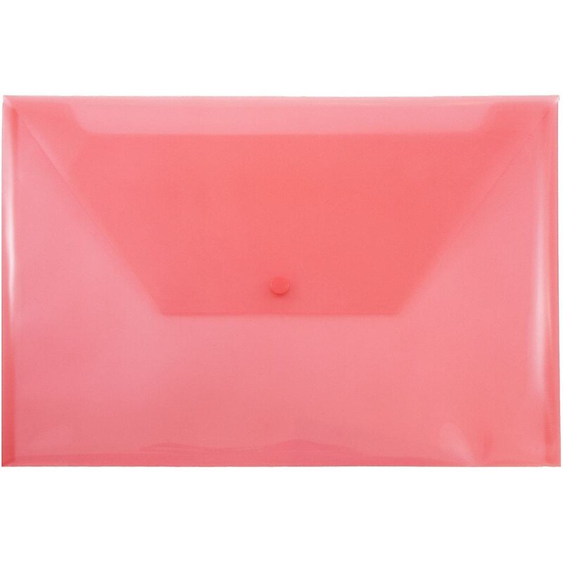 JAM Paper Premium Plastic Document File, Legal, Red, 3/Pack (219S0REX3) image 1