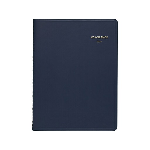 2024 ATAGLANCE Fashion 9" x 11" Monthly Planner, Navy (702602024