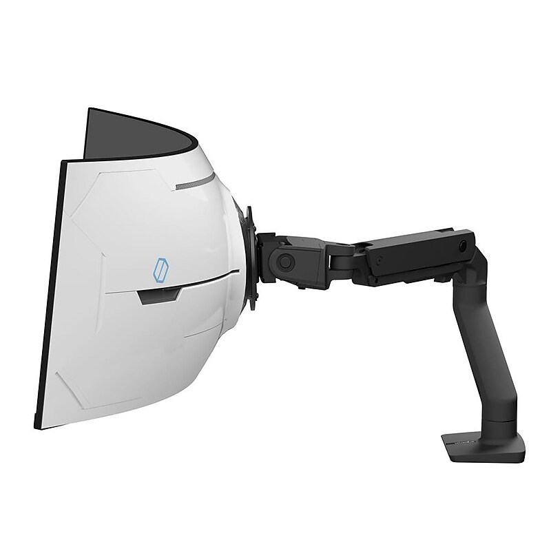 Ergotron HX Adjustable Desk Monitor Arm with VHD Pivot, Up to 57" Monitor, Black (45-693-224) image 1