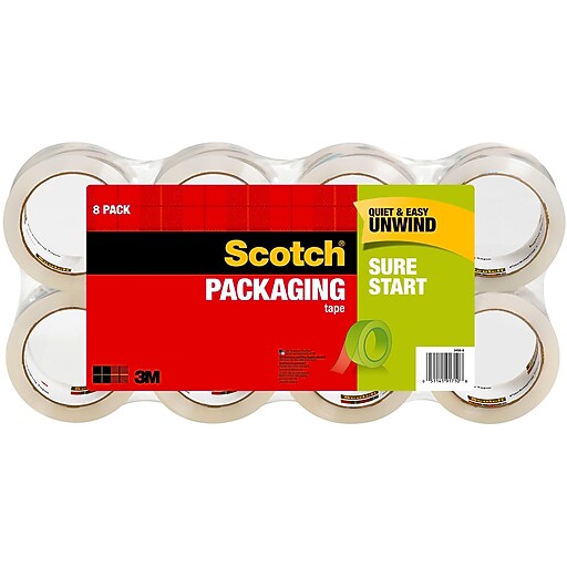 Scotch Packing Tape, 1.88" x 54.6 yds., Clear, 8/Pack (34508) Staples