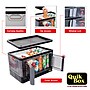 Dbest Quik Box Medium Stackable Folding Plastic Storage Bin, 12" x 11" x 12", 33.6 Qt., Black, 3/Pack (01-932)~#|#~C2EE6120-113A-4CA1-9F24060AF8D66B14_sc7