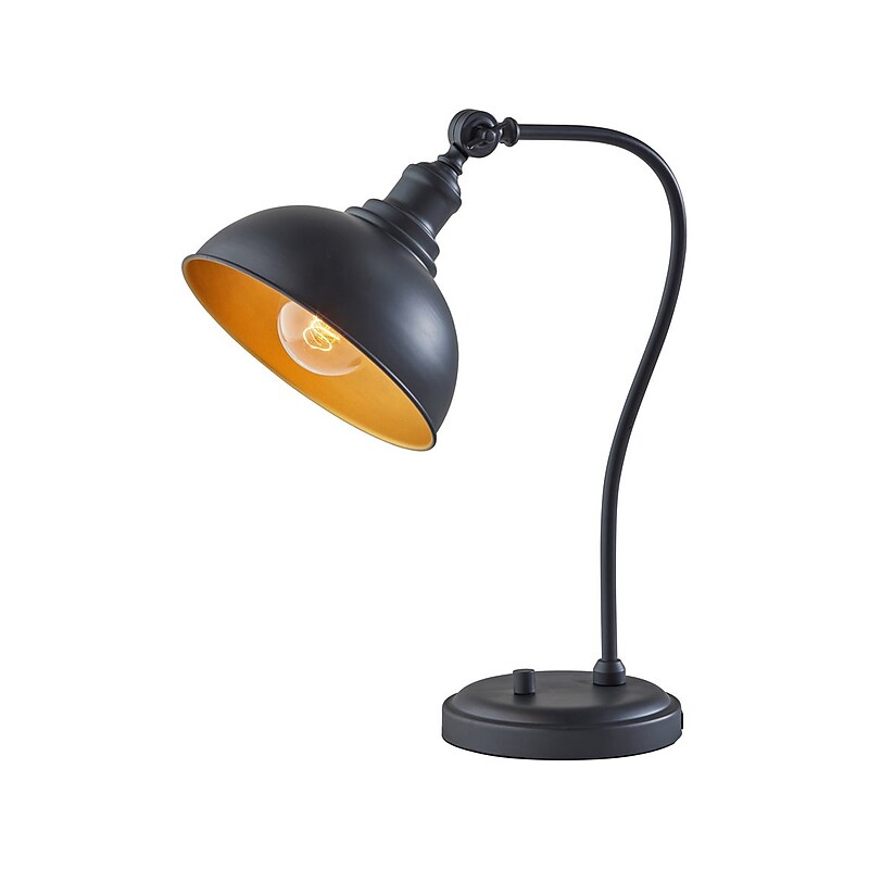 Adesso Wallace Incandescent Desk Lamp, 20", Matte Black (3754-01) image 1