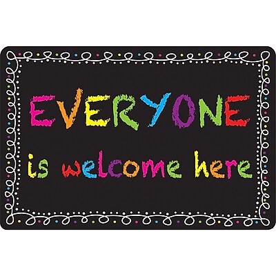 Ashley Smart Poly Commercial Floor Mat, 15.5″ x 23.5″, Chalk Loops Everyone Welcome, 2/Bundle (ASH91508-2) Sansujyuku sansujyuku.com
