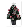 Nearly Natural 24-in Pre-Lit Fiber Optic Cosmopolitan Star Topped Artificial Christmas Tree with Decorative Planter (T4749)~#|#~C2F27E17-41A9-4B2C-B2E52B30082DDE0B_sc7