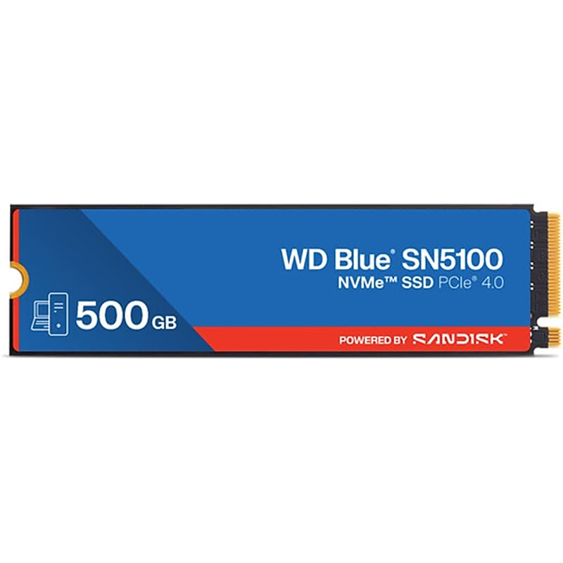 WD Sandisk Blue SN5100 500GB M.2 PCI Express Internal Solid State Drive, 3D NAND (WDS500G5B0E 00CPE0) image 1