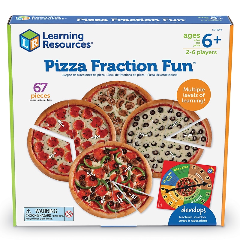 Learning Resources Pizza Fraction Fun, Educational, 2 to 4 Players (LER5060) image 1