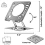 Uncaged Ergonomics 10.2" x 10" Metal Swivel Laptop Stand 2.0, Silver  (SLS-Silver)~#|#~C30DA2D2-DC47-479B-966BAE274FEDDEF4_sc7