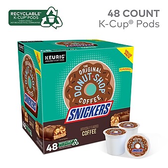 The Original Donut Shop Snickers Coffee Keurig® K-Cup® Pods, Light Roast, 48/Box (5000373541)