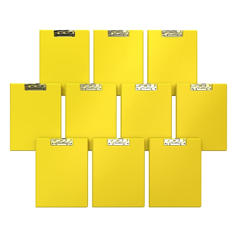Davis Group Premium Polypropylene Clipboard, Letter Size, Yellow, 10/Pack (4511-05-10) image 1