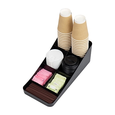 Mind Reader 7 Compartment Coffee Cup and Condiment Organizer - Thumbnail 4