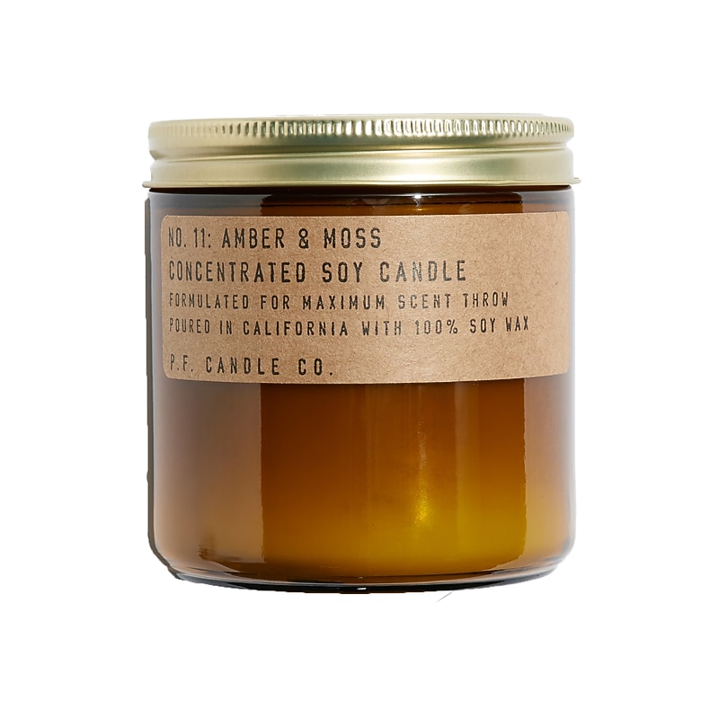 P.F. Candle Co. Classic Line Amber & Moss Scent Soy Glass Jar Candle, 12.5 oz. (LCC11) image 1
